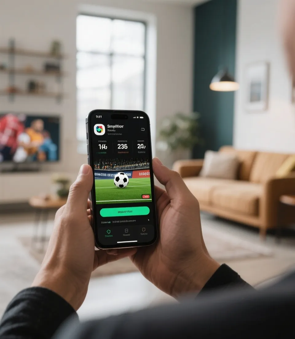 行動裝置觀看世界盃內容情境圖