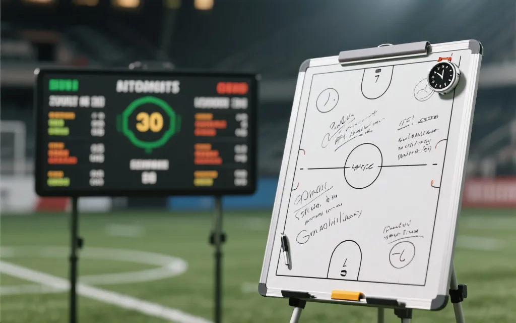 实时比赛数据面板与战术板的沉浸式画面